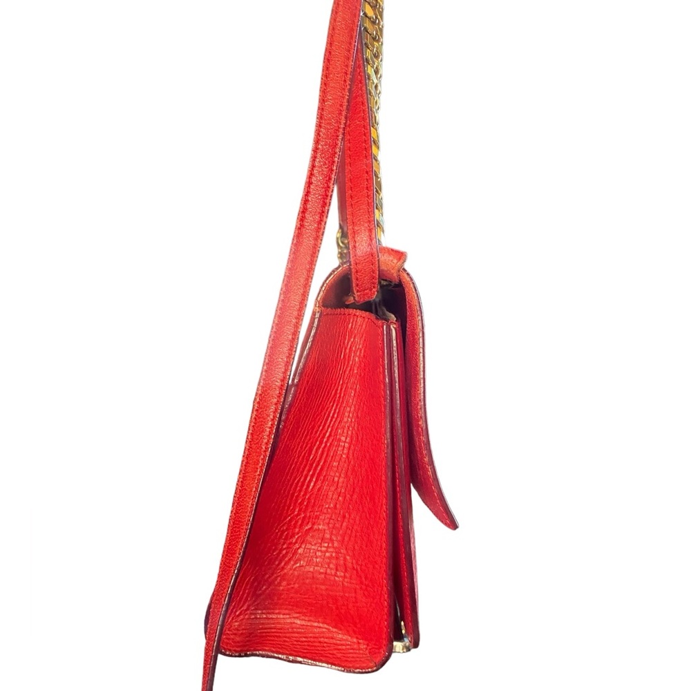 JIMMY CHOO REBEL RED LEATHER SHOULDER/CROSSBODY BAG - Picture 9 of 15
